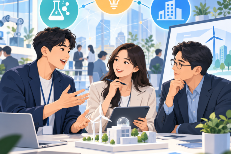 이노폴리스 오픈이노베이션 밋업데이 참여기업 협업 일러스트